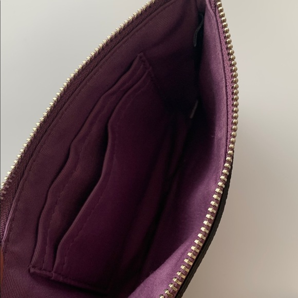 Coach Women's Purple Corner Zip Wristlet - Picture 5 of 7